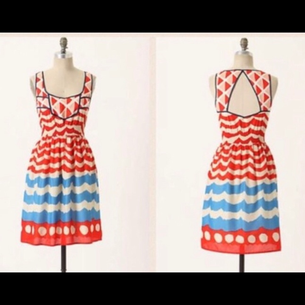 Anthropologie High Seas Sun Dress XS
